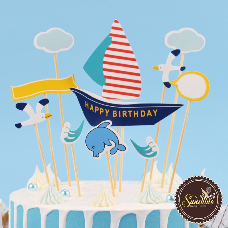 Hình Cắm Giấy Siêu Nhân Elsa Chó Cứu Hộ Trang trí Bánh Kem Bánh Sinh Nhật Nhiều Mẫu