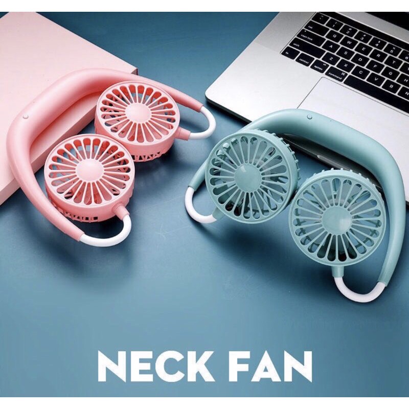 ✨ Quạt Mini Đeo Vai Neck Fan - Có thể điều chỉnh 360 độ &amp; để lên bàn làm việc ✨ Pin sạc ✨