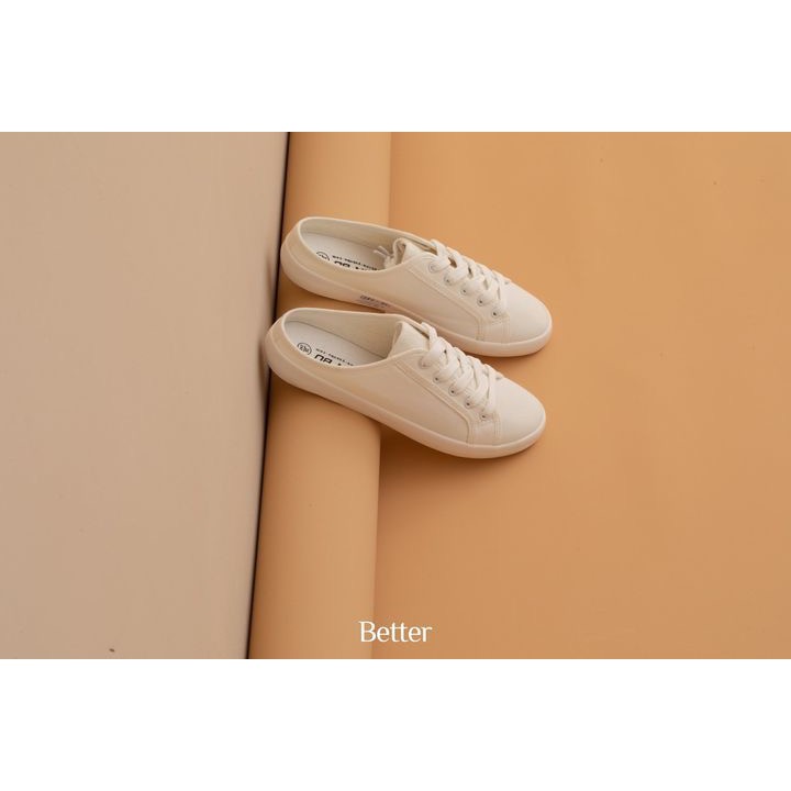 Giày Sục Sneaker vải canvas trắng Better Shoes - 070720001