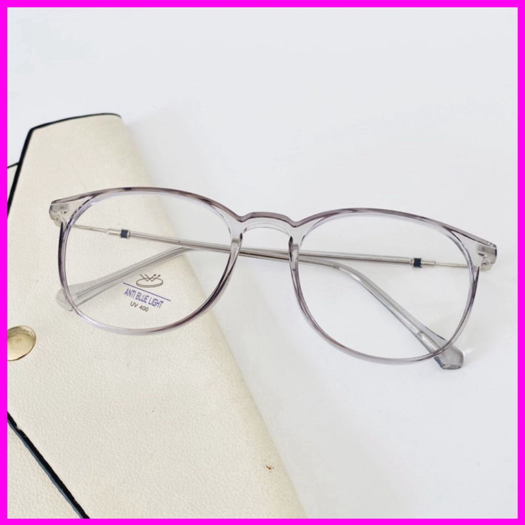 Gọng kính cận Blue light mắt tròn càng cốt kim loại  đã có mắt không độ TAMANHEYEWEAR Nhiều Màu