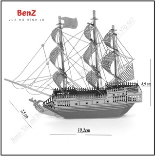 Mô hình 3d kim loại tàu cưới biển ngọc trai đen - Mô hình lắp ráp 3d kim loại tàu cướp biển