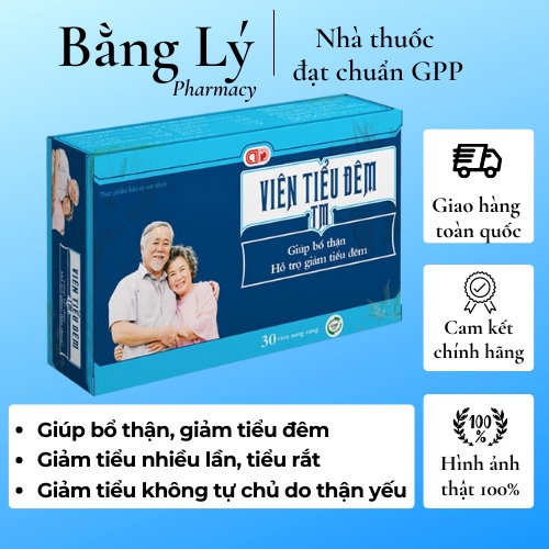 Viên tiểu đêm TM - giúp bổ thận, giảm tiểu đêm, tiểu nhiều lần do thận yếu, hư (hộp 30 viên)
