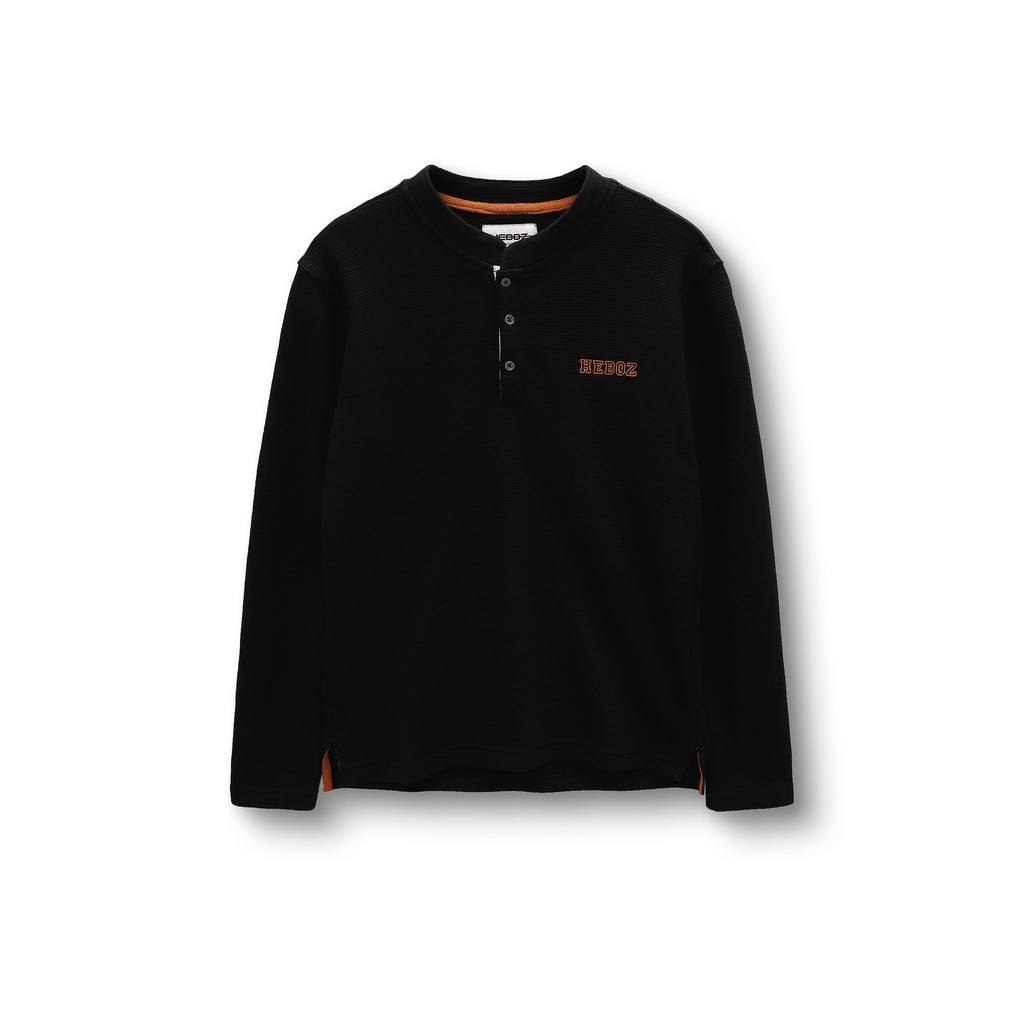 Áo henley nam dài tay Heboz 4M Màu, vải xốp waffle co giãn 4 chiều mềm mịn, thoáng mát không nhăn - 00001137
