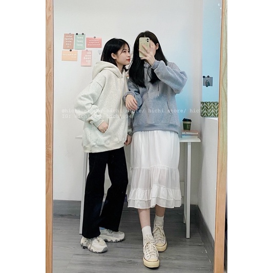 áo hoodie nỉ bông trơn basic 11 màu unisex nam nữ sweater hichi | BigBuy360 - bigbuy360.vn