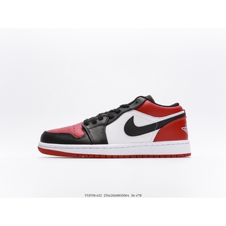 Giày air jordan 1 low bred toe 553558-612