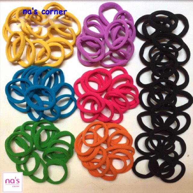 Sỉ thun cột tóc trơn đủ màu 100 sợi lớn loại mịn dày chắc