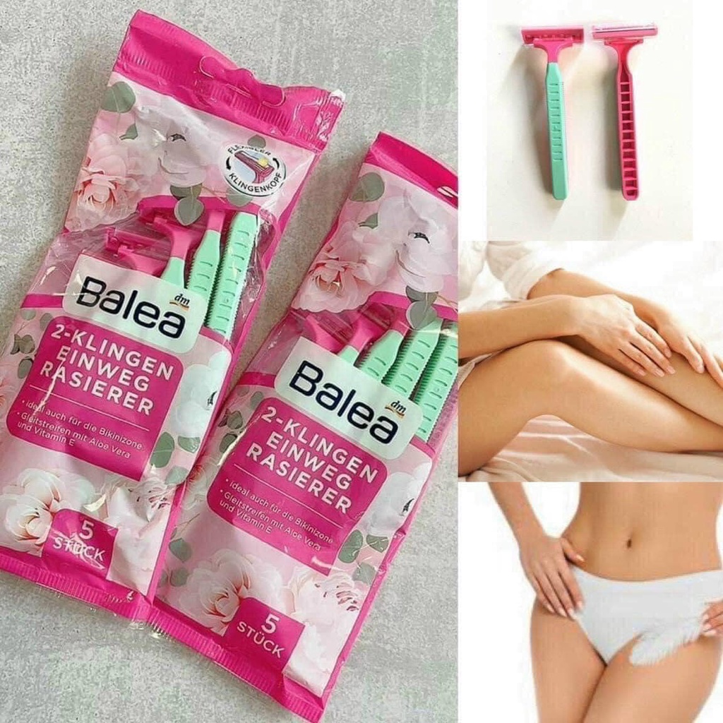 Dao cạo Balea dùng 1 lần, set gồm 10 cái, có 2 mẫu dành cho nam và nữ