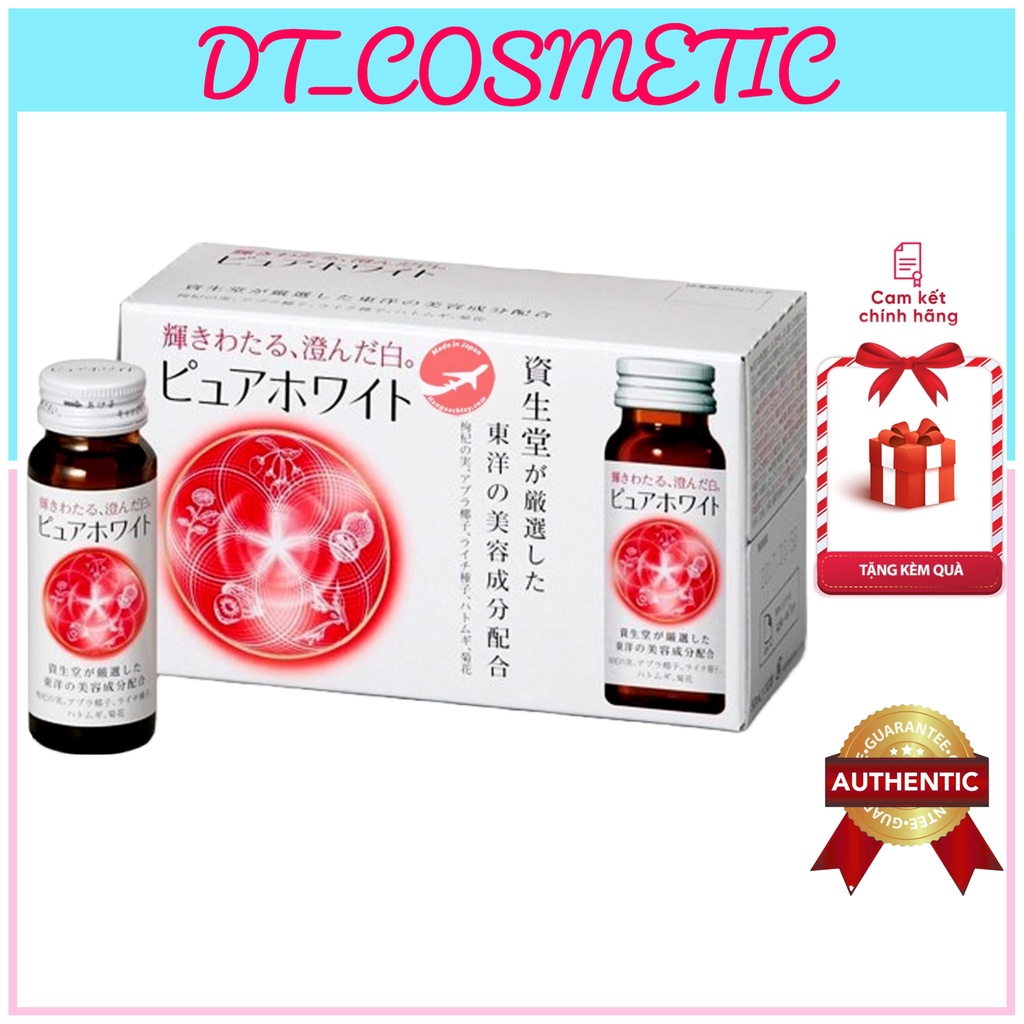Nước uống Collagen Shiseido Pure White 1 hộp 10 lọ Nhật Bản