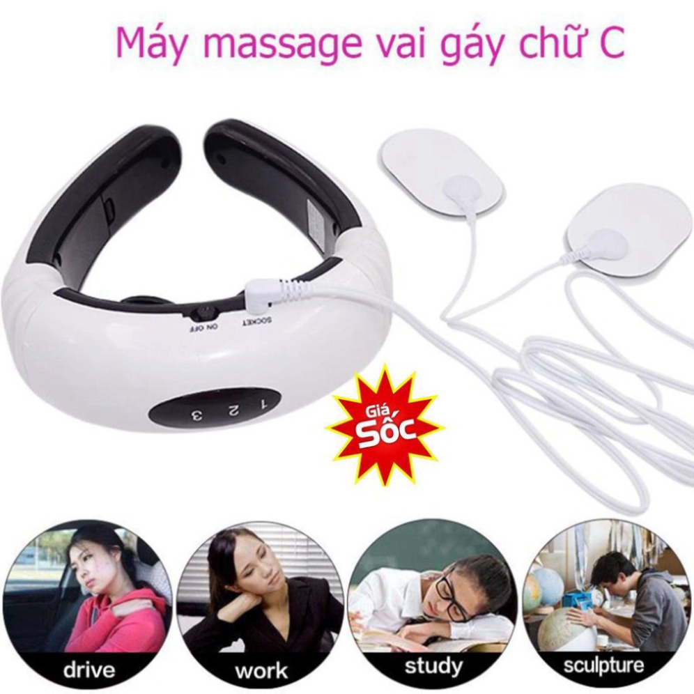 Máy Massage Cổ Vai Gáy Trị Liệu Cao Cấp [Hàng Loại 1] Máy Massager Đa Năng | (TT65)