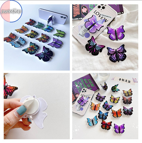 Giá đỡ điện thoại xoay 360 độ hình bướm dễ thương