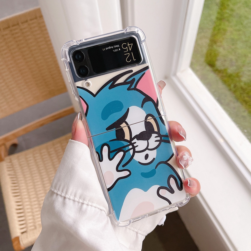 Ốp Điện Thoại TPU Mềm Trong Suốt Chống Sốc Họa Tiết Bướm Hoa Cho Samsung Galaxy Z Flip 3 5G