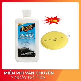 Kem đánh bóng kính,loại bỏ ố mốc kính Meguiar's Perfect Clarity Glass Polishing Compound G8408 236ml (tặng mút)chamsocxe