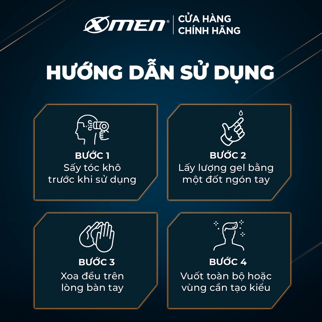 Gel X-men Siêu cứng tóc 150g