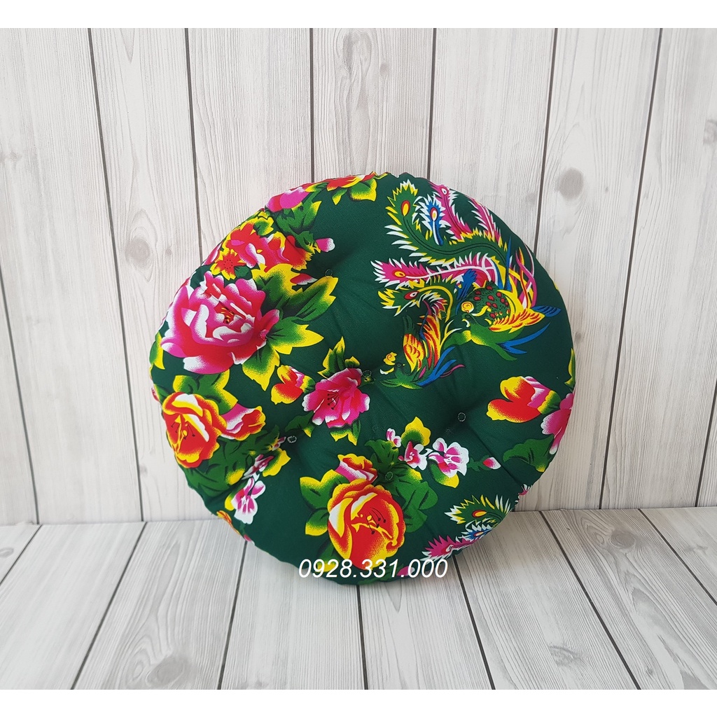 Đệm ngồi Vải Công Phượng hình tròn 40x40x8cm
