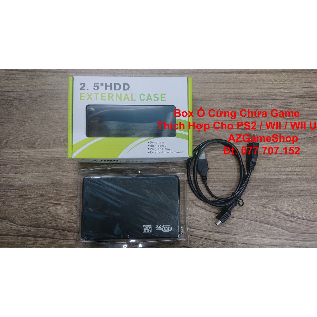 Box Ổ Cứng HDD Chuẩn SATA Cho Máy PS2 / Wii / Wii U Cao Cấp