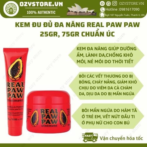 Kem đu đủ đa năng Real Paw Paw 25gr