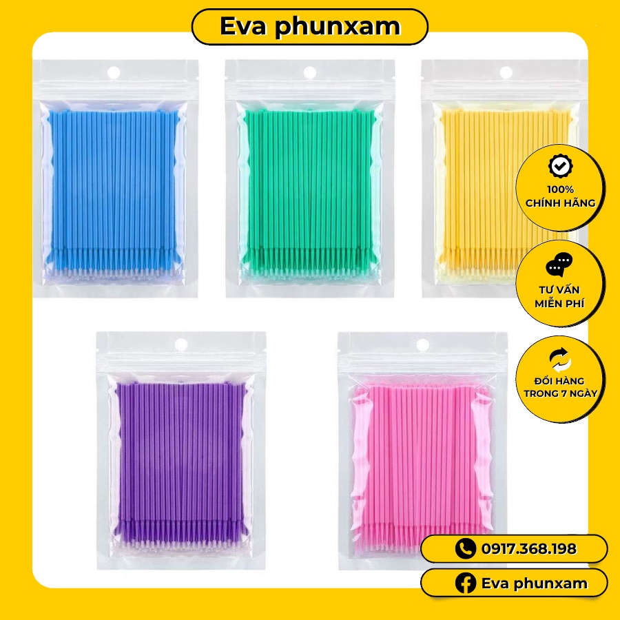 Tăm bông nối mi , phun xăm