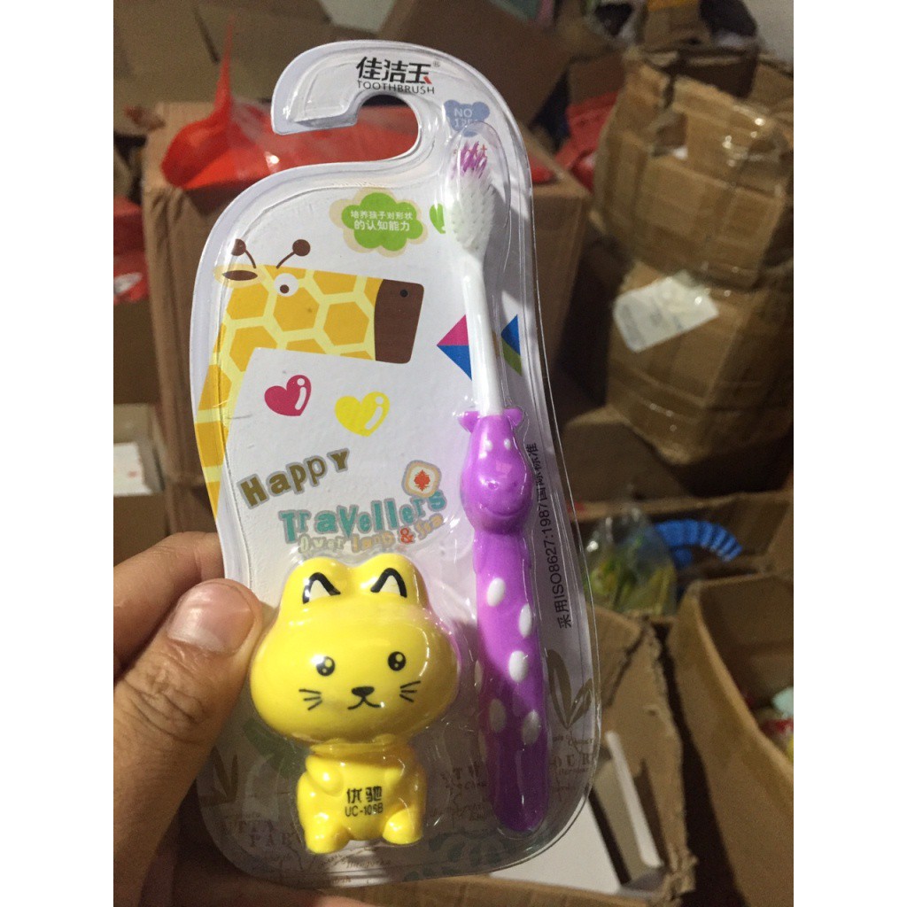 BÀN CHẢI ĐÁNH RĂNG CHO BÉ YÊU TẶNG KÈM THÚ CẦM TAY