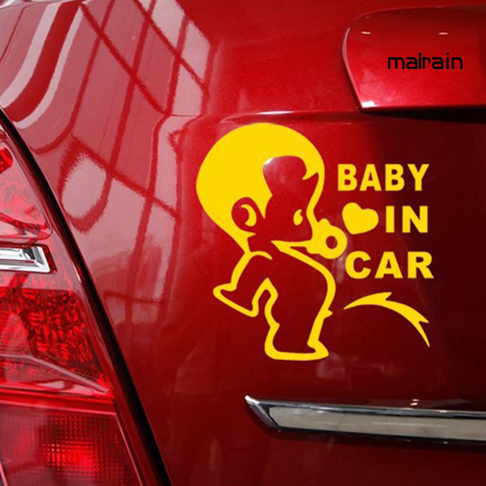 Hình dán họa tiết Baby In Car thích hợp trang trí xe hơi độc đáo