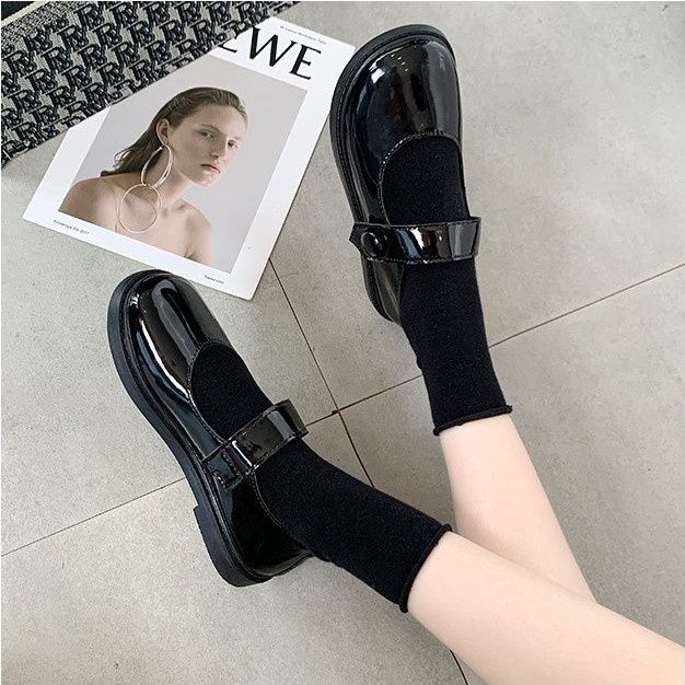 Giày Lolita Quai Ngang Đế Cao Su 4Cm Tăng Chiều Cao Siêu Êm Chân Giày Nữ Cao Cấp  LB023-Molita