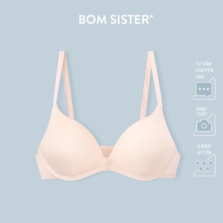 Áo lót mút mỏng thun lạnh không gọng màu trơn nâng ngực BOM SISTER A1018
