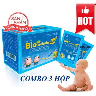 Men vi sinh Bio Acimin Gold, hỗ trợ tiêu hoá cho trẻ biếng ăn, combo 3 hộp