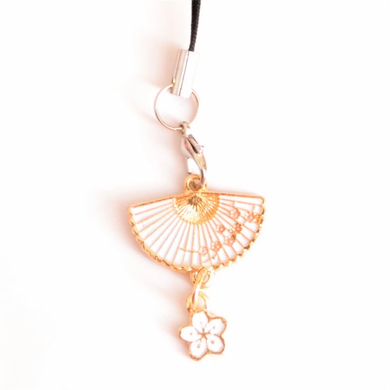 Điện thoại di động Pendant Dễ thương Vintage hợp kim nhỏ Fan Bell Điện thoại di động Pendant Couple Pendant Phụ kiện