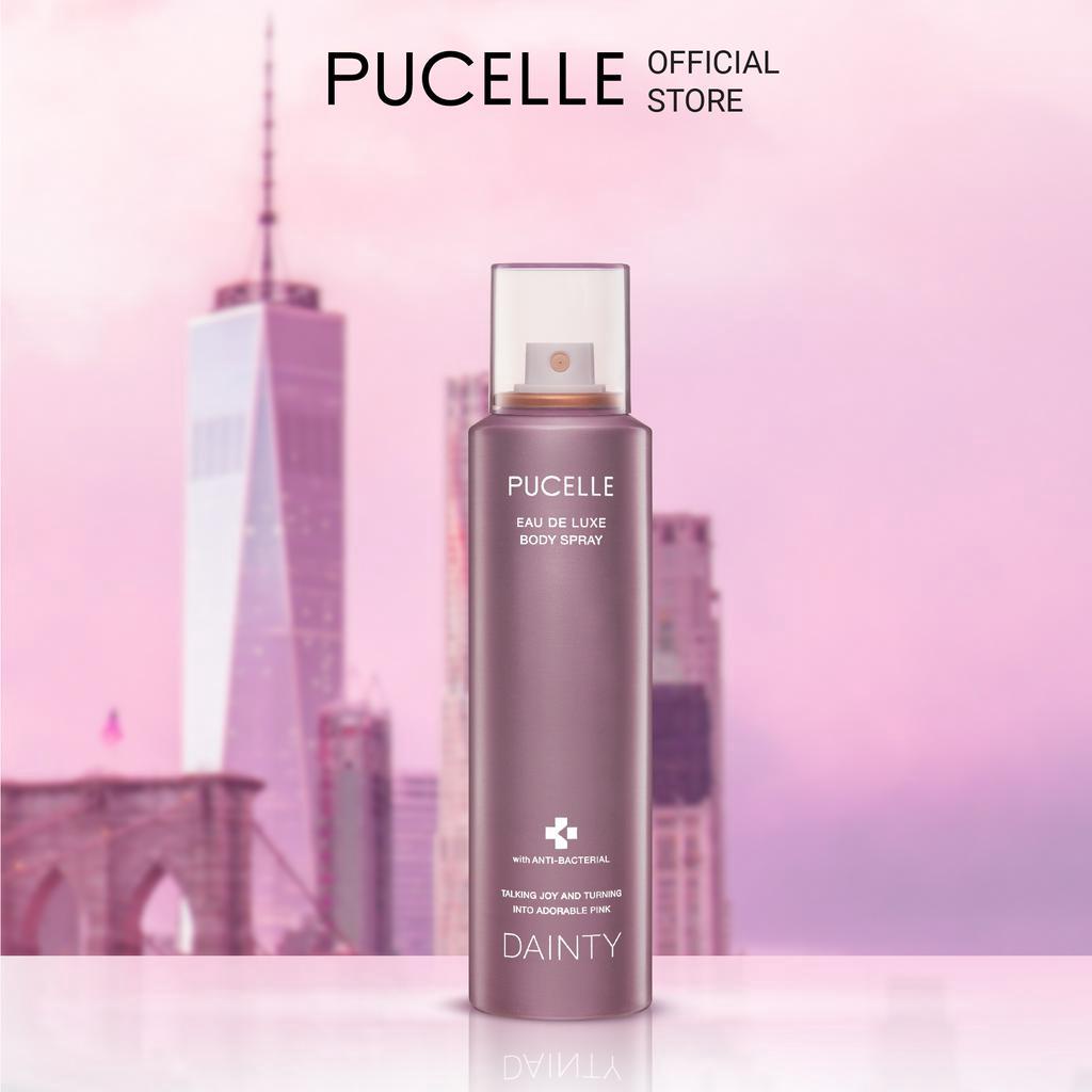 Nước hoa nữ quyến rũ PUCELLE Eau De Luxe Body Spray Dainty 150ml hương Hoa Cỏ và Trái Cây