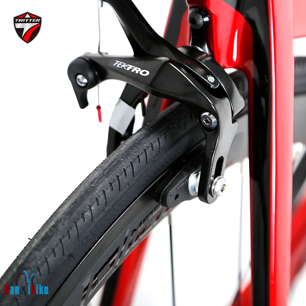 Xe đạp thể thao tay cong Twitter R5 Shimano Claris R2000 2022 Trắng Đỏ