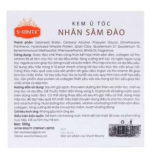 kem ủ tóc nhân sâm đào swhite