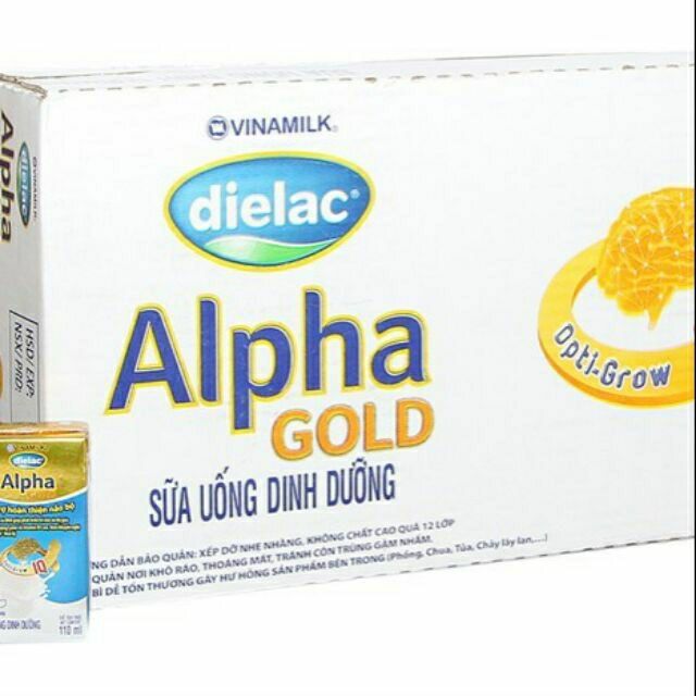 Thùng 48 hộp Sữa bột pha sẵn Dielac Alpha Gold 110ml