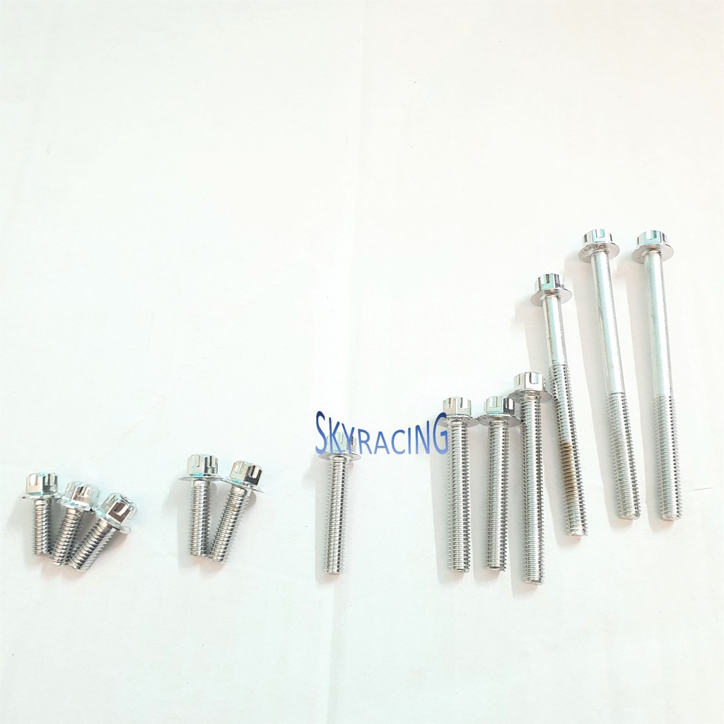 Bộ ốc lốc máy salaya S3 INOX 304 gắn cho xe WRS, DR, W