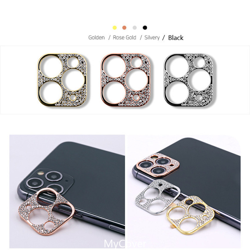 Miếng dán bảo vệ ống kính máy ảnh đính đá dành cho điện thoại iPhone 13 12 11 Pro Max