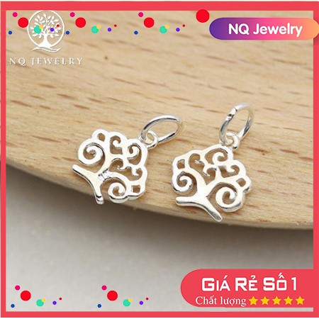 Charm bạc hình cây trí tuệ treo - NQ Jewelry
