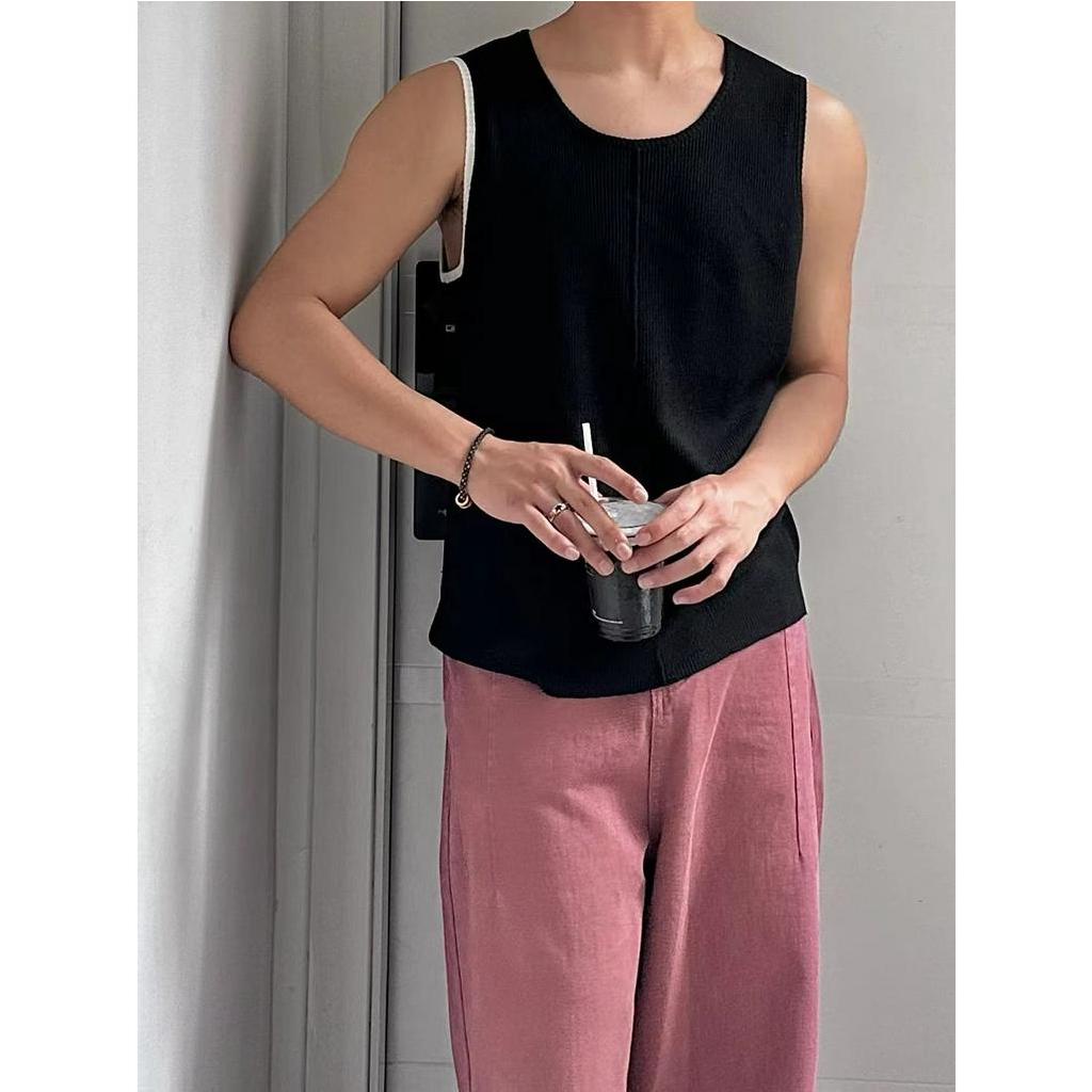 Áo Ba Lỗ Nam Màu Sắc Đơn Giản Phong Cách Hàn Quốc Mùa Hè cao cấp form Rộng bigsize Thao simple đáng yêu mát chất vải Đẹp nhiên sát nách thoáng khí FreeShip Co Giãn Tốt Chất Lượng Cao Màu sắc rắn Trắng đen top