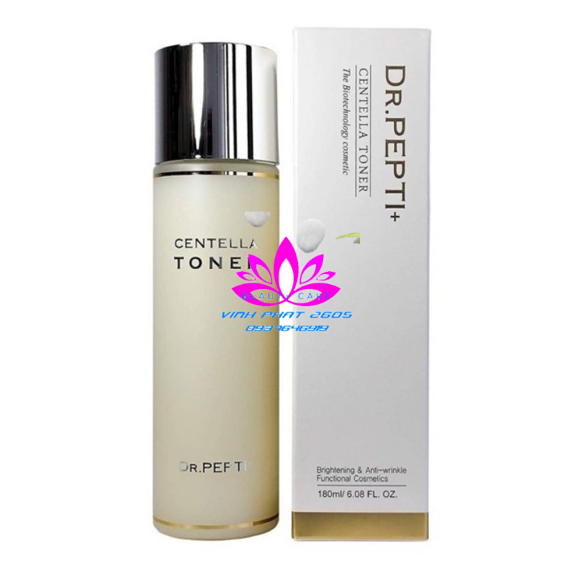 Nước Hoa Hồng Dưỡng Da Căng Bóng Dr.Pepti Centella Toner 180ml