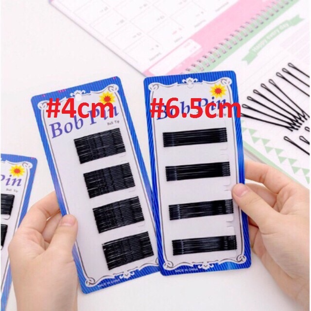 Vỉ 50-60 kẹp tăm / kẹp kim loại mix màu phong cách Hàn Quốc