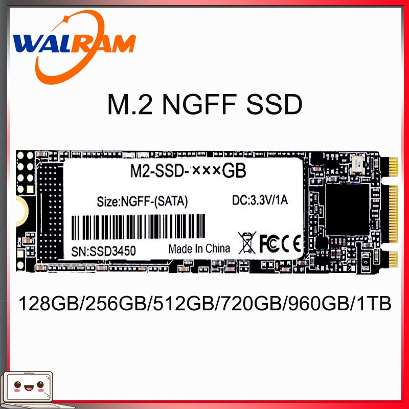 Ổ Cứng Ngoài Walram M.2 Sata Ssd 128gb 256gb 512gb 1tb M2 Ngff 2280 mm Hdd Discoro Cho Laptop / Máy Tính Bàn