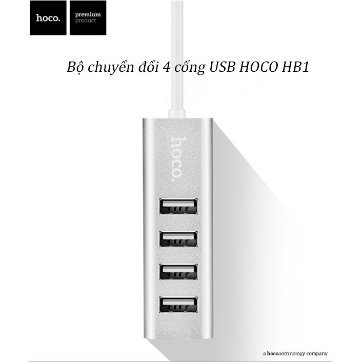 Hub USB 4 cổng HB1 HOCO Chính hãng