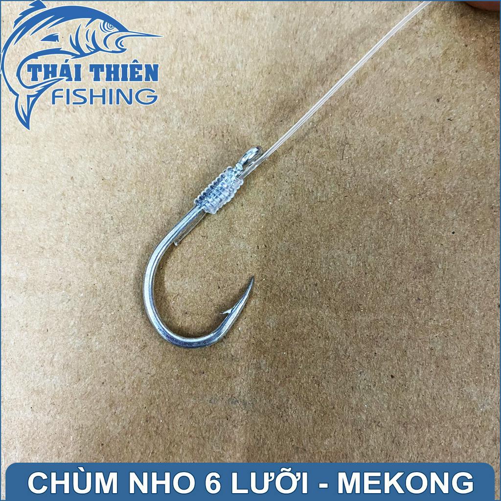 Chùm Nho 6 Lưỡi Mekong Câu Cá Tra Sông Tự Nhiên, Hồ Dịch Vụ