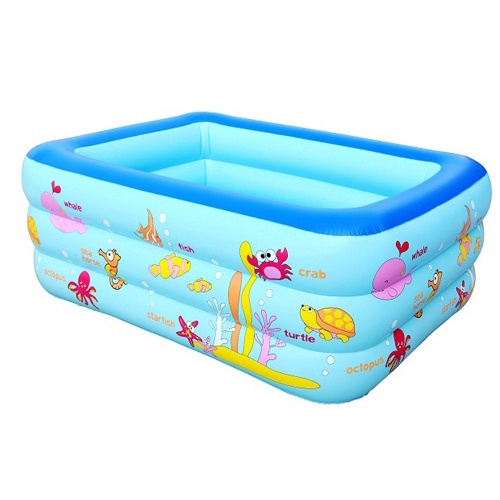 Bể bơi cho bé tắm 3 tầng an toàn , hồ bơi phao có đáy chống trơn trượt đủ size 1m3, 1m5, 1m8, 2m1 (Shop T T)