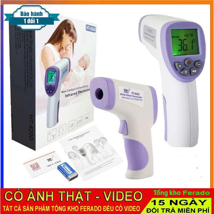Máy đo nhiệt độ cơ thể cảm ứng hồng có tia laser