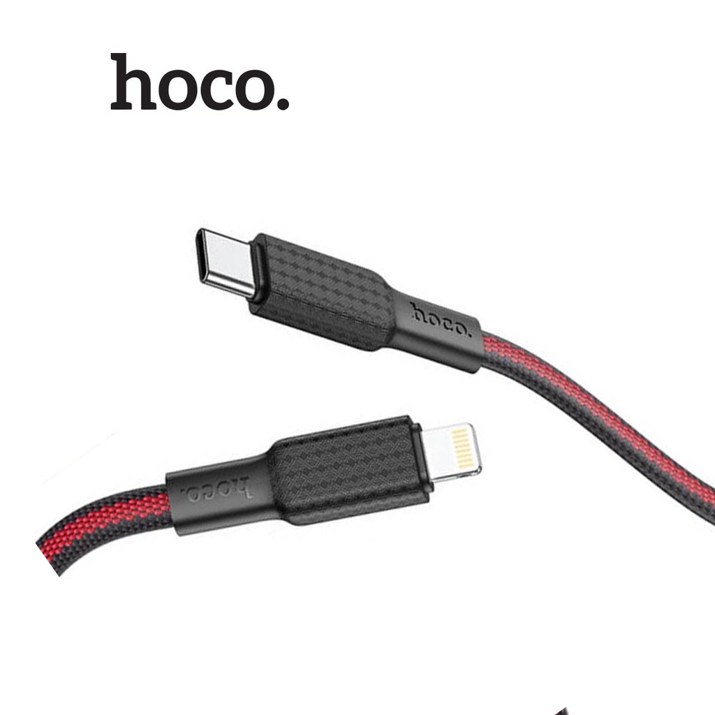 Cáp sạc PD20W Hoco X69 Type-C to vải dệt dây dẹt dài 1M cho ip/tablet táo
