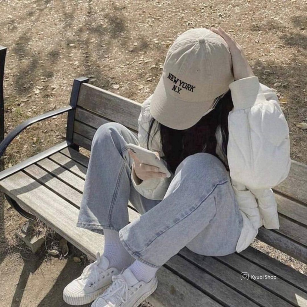 Mũ nón xanh lá lưỡi trai L.A 98 - Nón kết phong cách Hàn quốc màu Trendy KYUBI