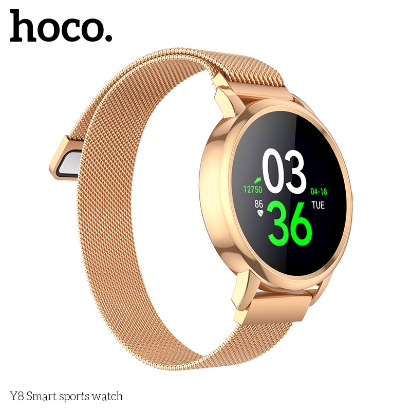 Đồng hồ thông minh HOCO Y8 phiên bản quốc tế Bluetooth 5.0 chống nước IP68 100% hỗ trợ theo dõi giấc ngủ 1.09 inch