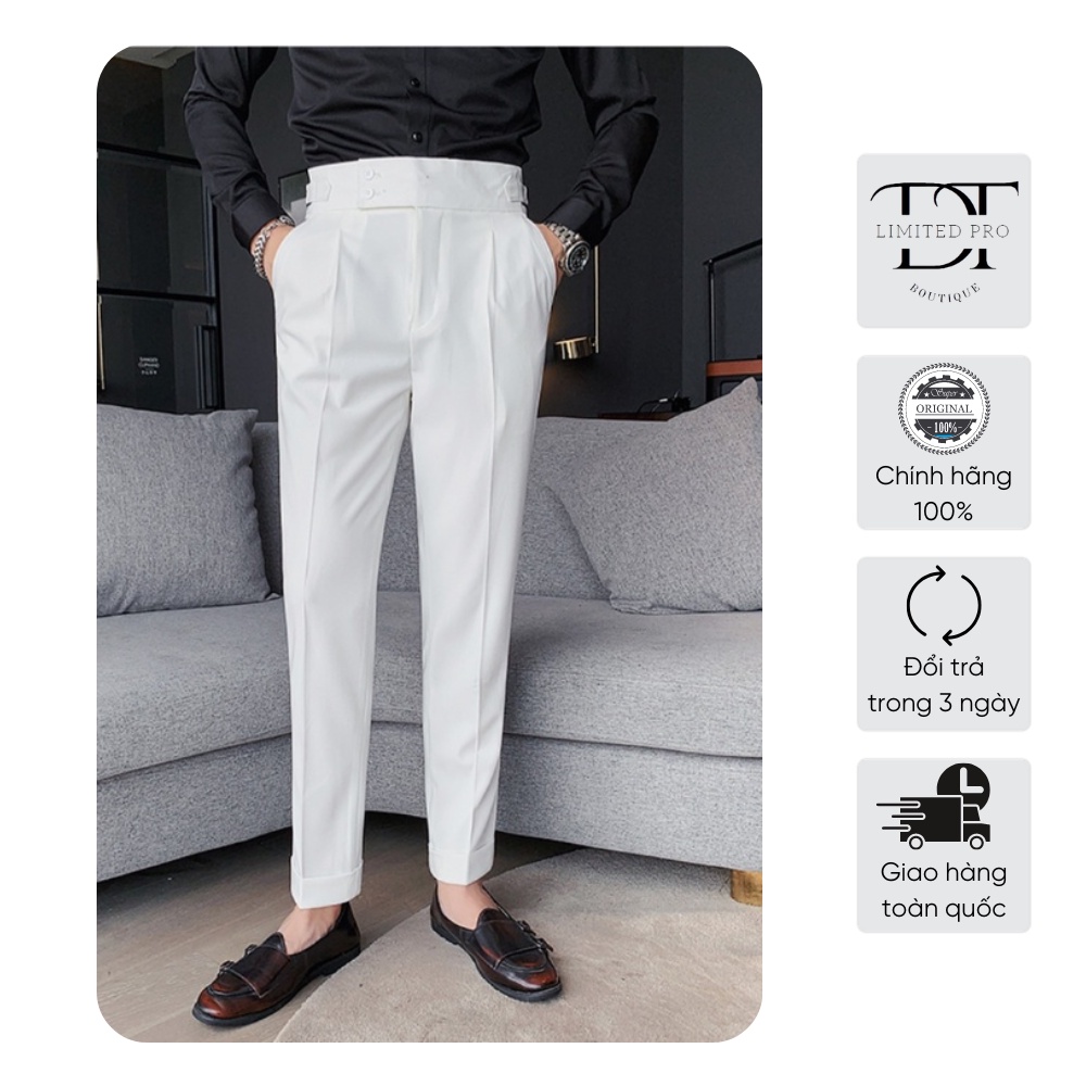 Quần Âu Nam 2 Khuy Cạp Cao, Hàn Quốc Cao Cấp - kiểu mới , phong cách hàn quốc , Dáng Ôm Chuẩn DT LIMITED