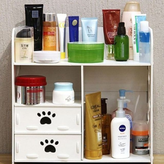 KỆ ĐỰNG ĐỒ, TỦ MINI, TỦ ĐỂ BÀN ĐA NĂNG 2 NGĂN KÉO