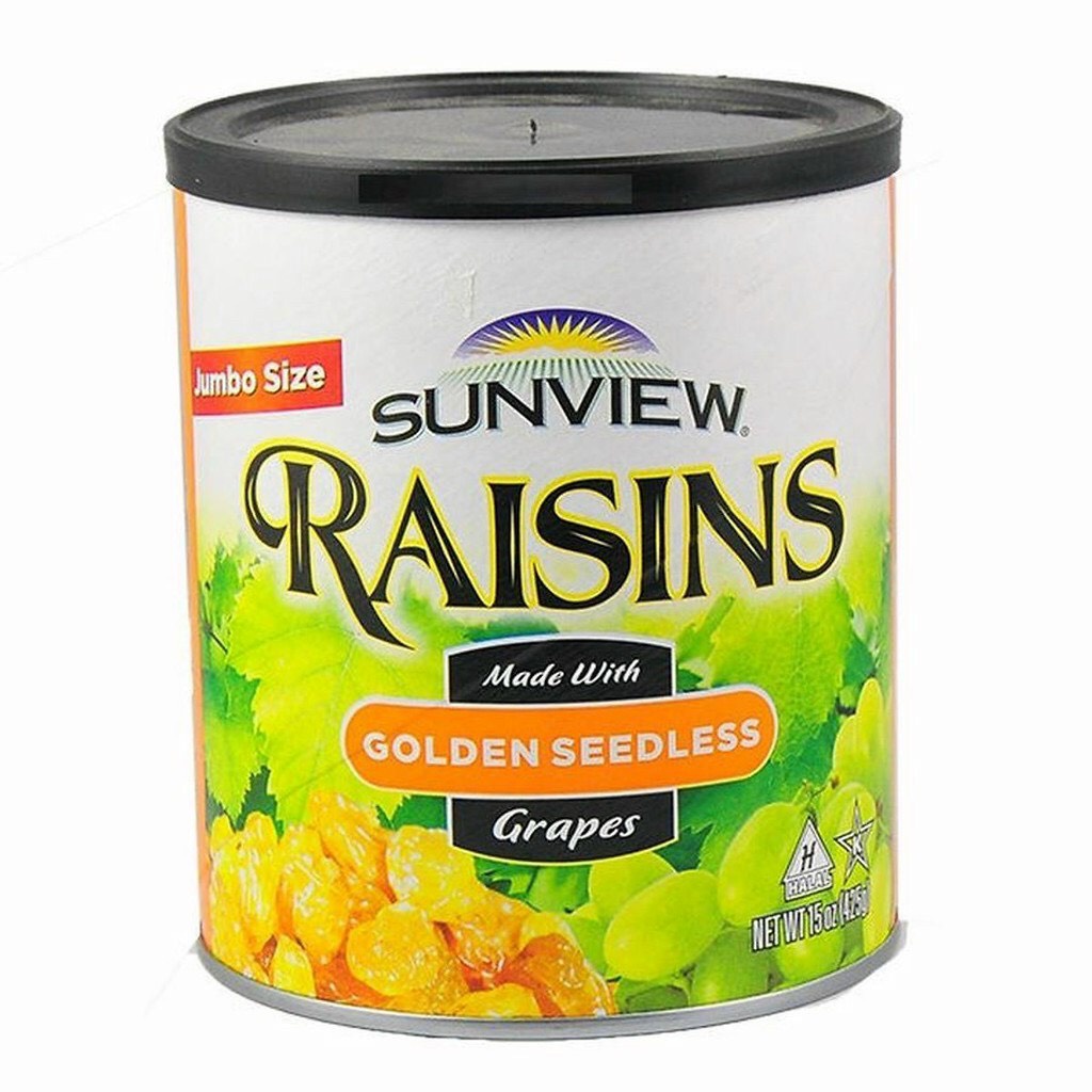 Nho Khô Vàng Sunview Raisins Chính Hãng Nhập Khẩu Mỹ, Hộp 425g