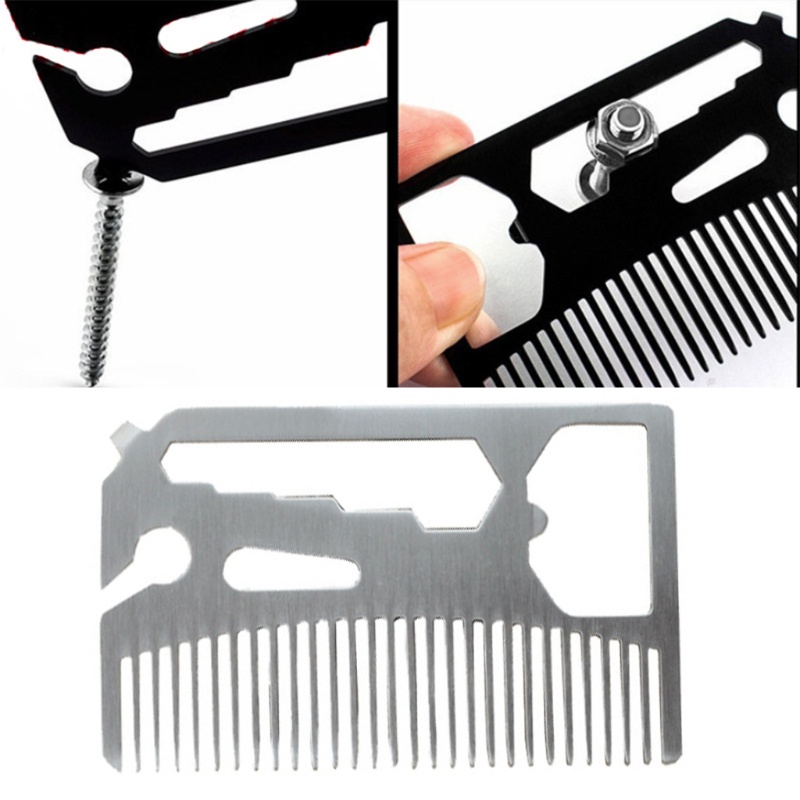 Lược Chải Tóc Bằng Thép Không Gỉ 304 Tạo Kiểu Màu Bạc / Đen