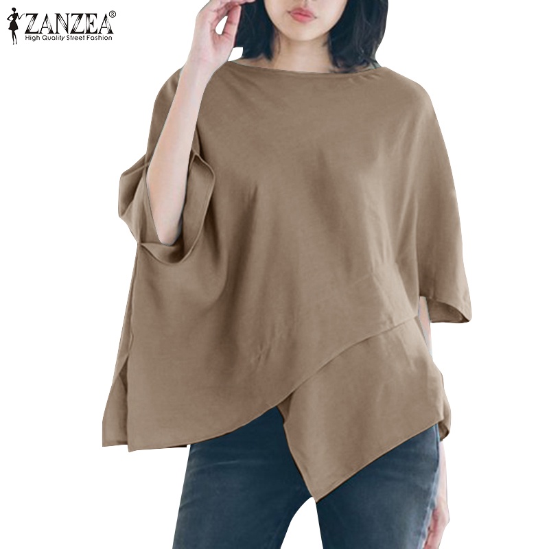 Áo cánh dơi Zanzea cổ tròn dáng rộng thời trang cho nữ